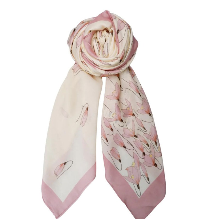 BLACK COLOUR Henley Satin Scarf In Rose Clearance