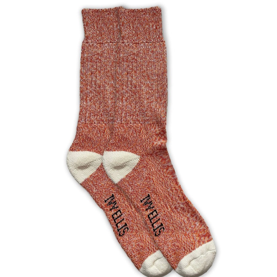 IVY ELLIS Mens Jojo Yosemite Socks In Rust | Collen & Clare Clearance