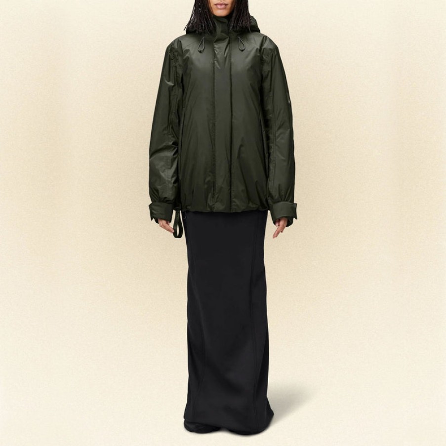 RAINS Vardo Jacket In Green | Collen & Clare Clearance