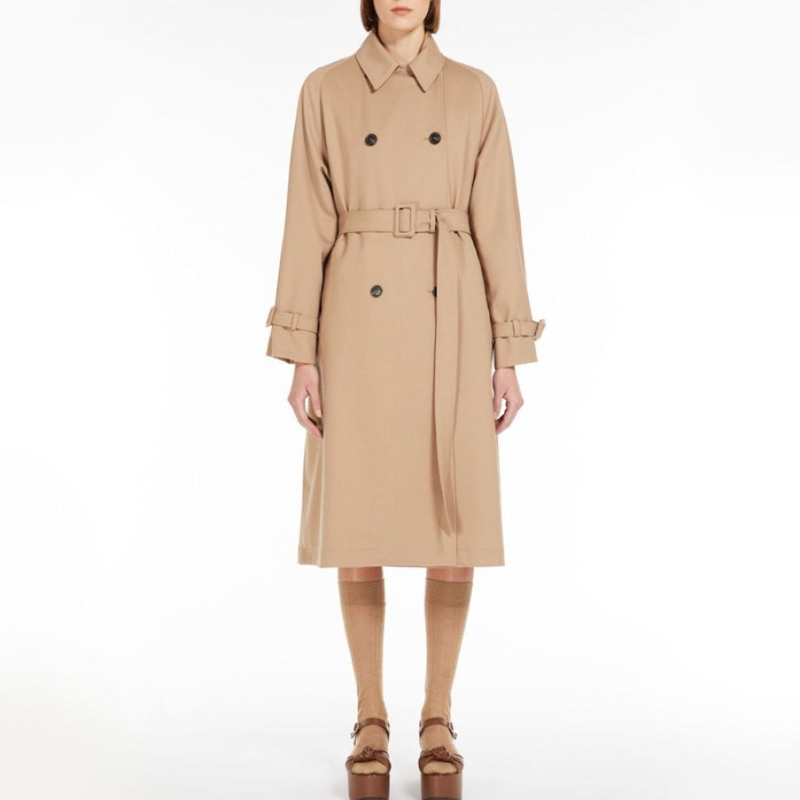 WEEKEND MAXMARA Candida Trench Coat In Camel | Collen & Clare Clearance