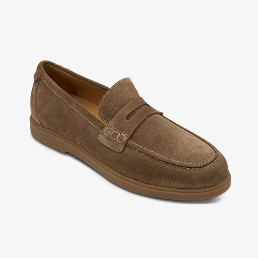 LOAKE Lucca Suede Loafers In Flint Wholesale