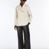 S MAXMARA Soprano Faux Leather Trousers In Black Clearance