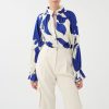 DEA KUDIBAL Cassisa Blouse In Datura Cobalt New