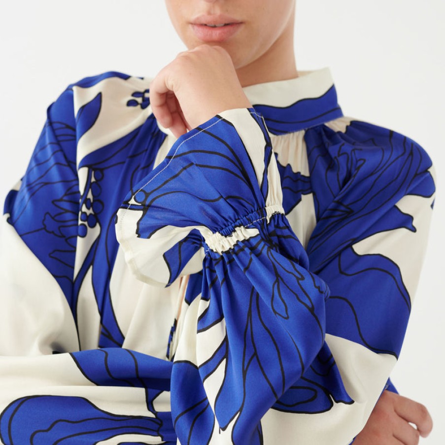 DEA KUDIBAL Cassisa Blouse In Datura Cobalt New